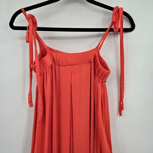 Good Times USA Women's Sleeveless Romper Jumpsuit Pockets Orange Size Medium - Picture 3 of 9